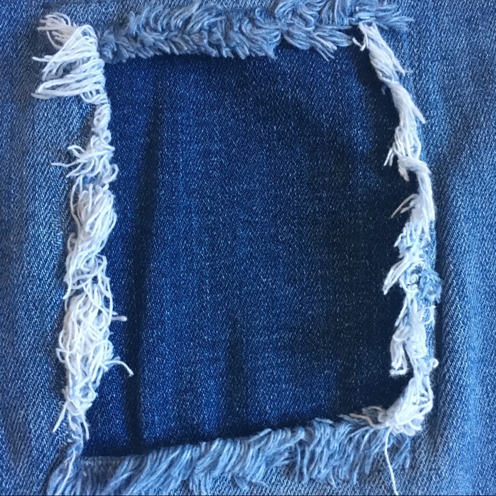 SOLD STS Cassie Skinny Blue Jeans, 27s, Patch/Tear - Picture 6 of 8